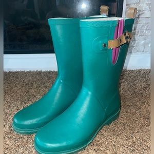 Teal Rain Boots